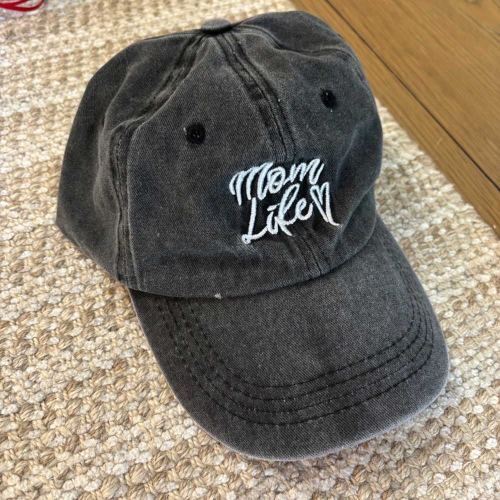 Mom Life Baseball Cap Hat Womens Adjustable Casual charcoal Gray - Picture 2 of 4